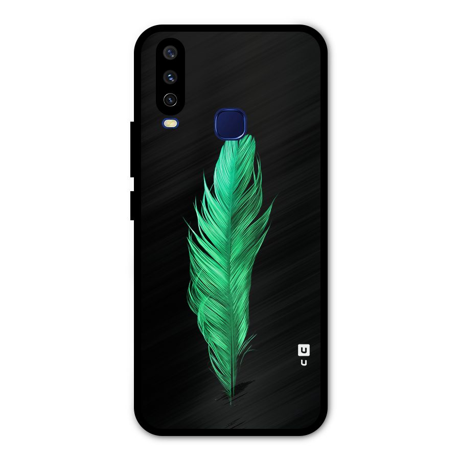 Beautiful Green Feather Metal Back Case for Vivo V17
