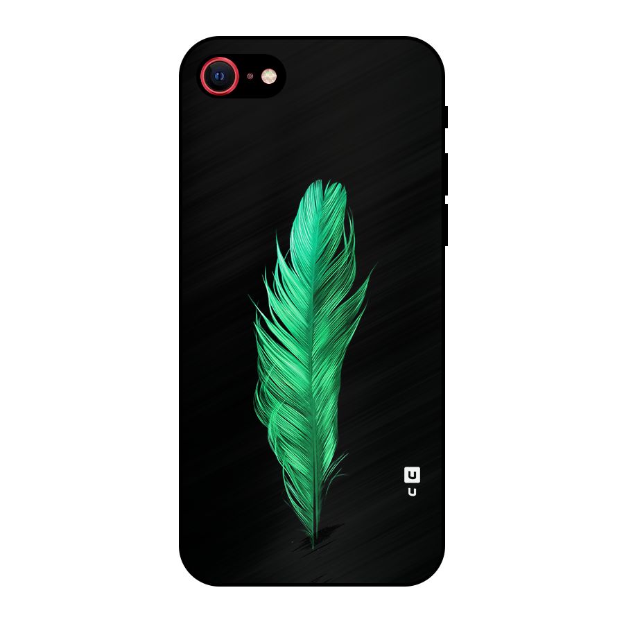 Beautiful Green Feather Metal Back Case for iPhone 7