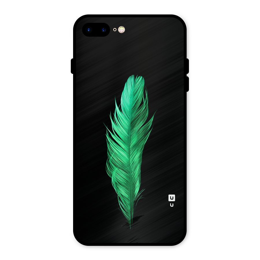 Beautiful Green Feather Metal Back Case for iPhone 7 Plus