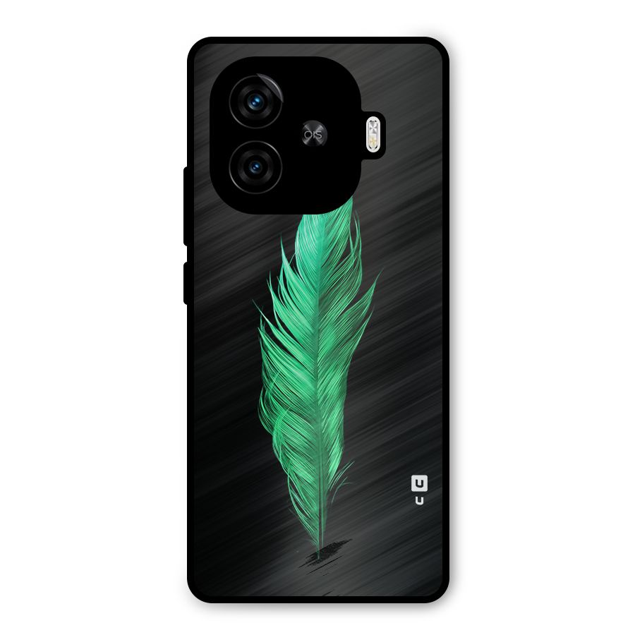 Beautiful Green Feather Metal Back Case for iQOO Neo 10R