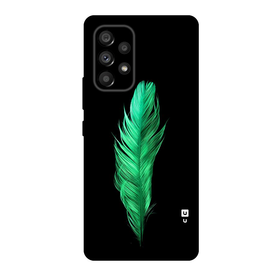 Beautiful Green Feather Original Polycarbonate Back Case for Galaxy A53 5G
