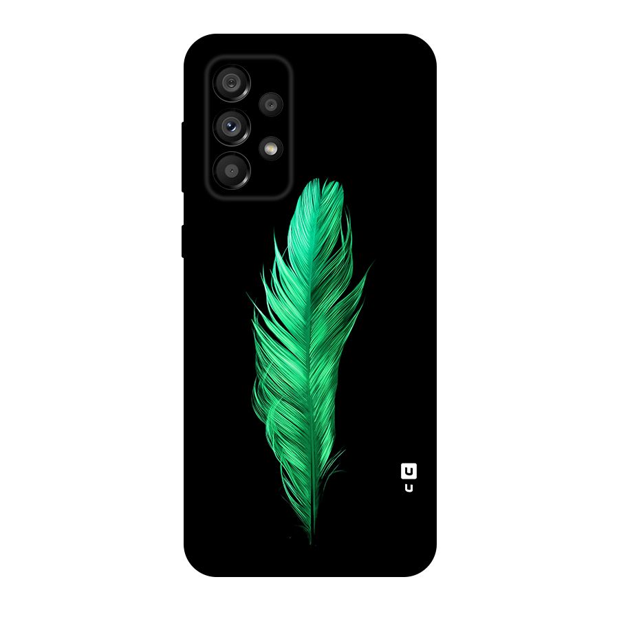 Beautiful Green Feather Original Polycarbonate Back Case for Galaxy A73 5G