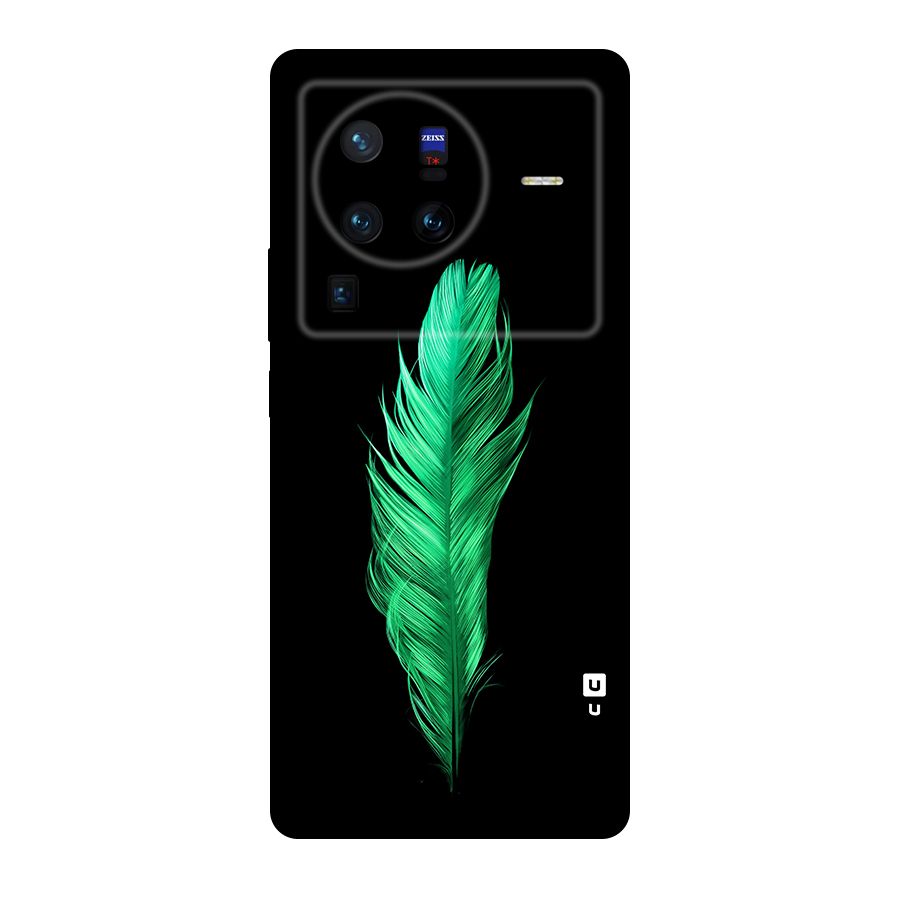 Beautiful Green Feather Original Polycarbonate Back Case for Vivo X80