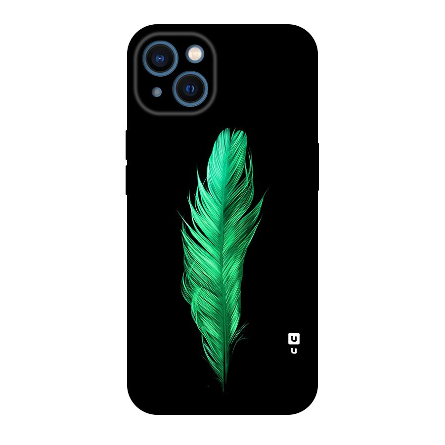 Beautiful Green Feather Original Polycarbonate Back Case for iPhone 13