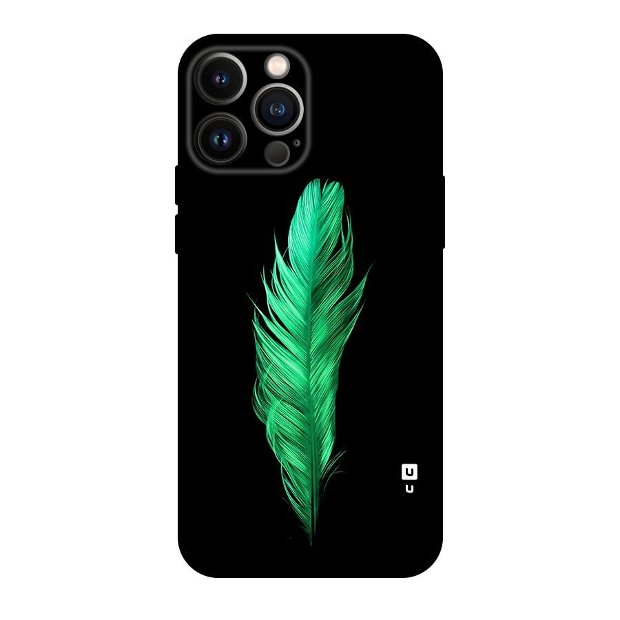 Beautiful Green Feather Original Polycarbonate Back Case for iPhone 13 Pro Max