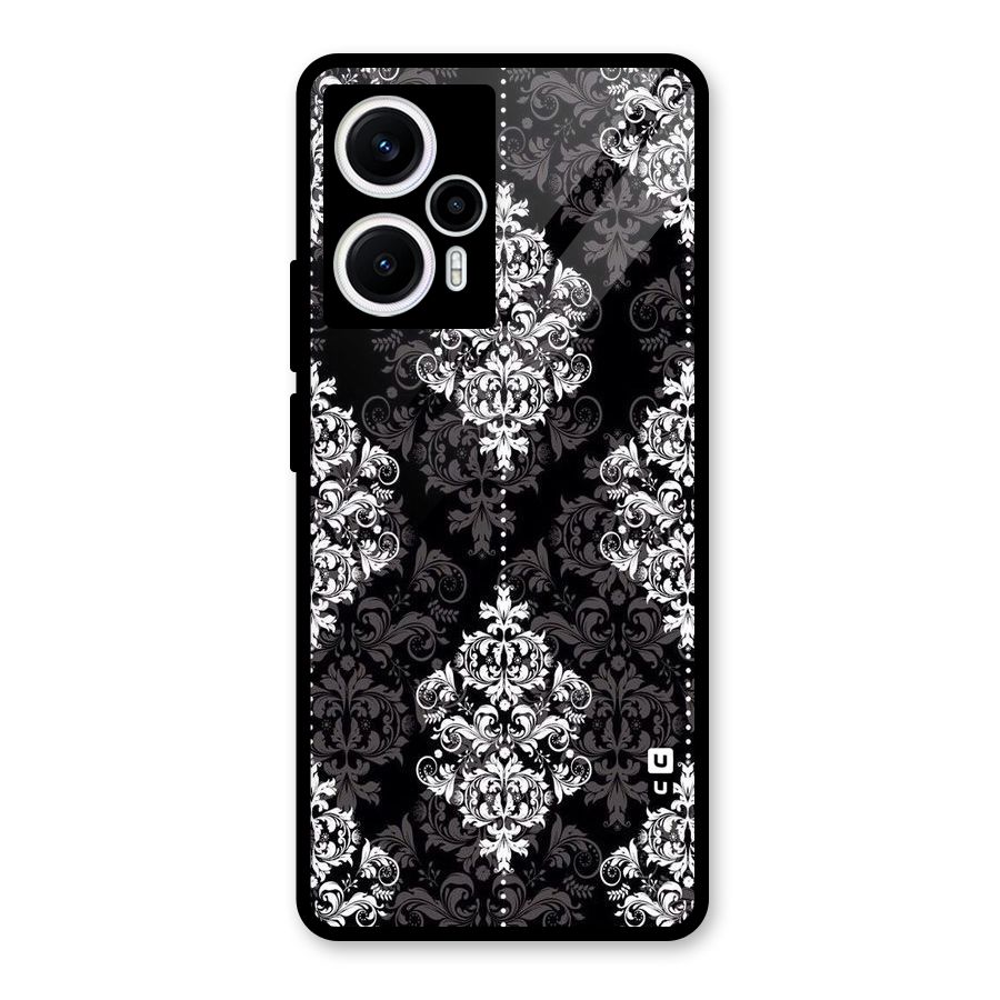 Beautiful Grey Pattern Glass Back Case for Poco F5