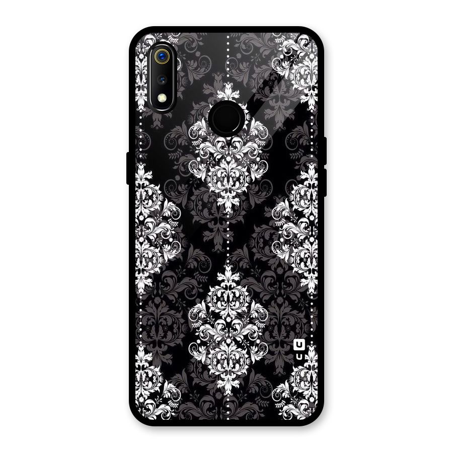 Beautiful Grey Pattern Glass Back Case for Realme 3i