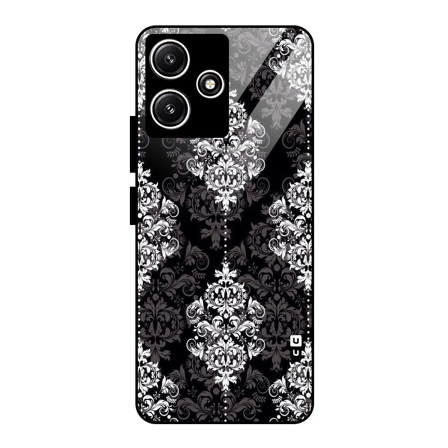 Beautiful Grey Pattern Glass Back Case for Redmi 12 5G