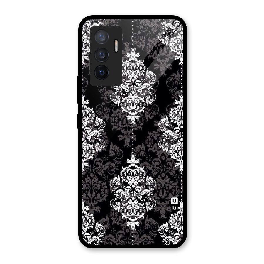 Beautiful Grey Pattern Glass Back Case for Vivo V23e