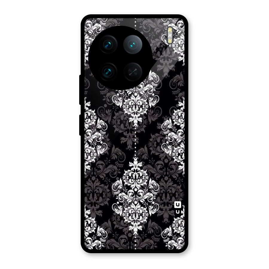 Beautiful Grey Pattern Glass Back Case for Vivo X90 Pro