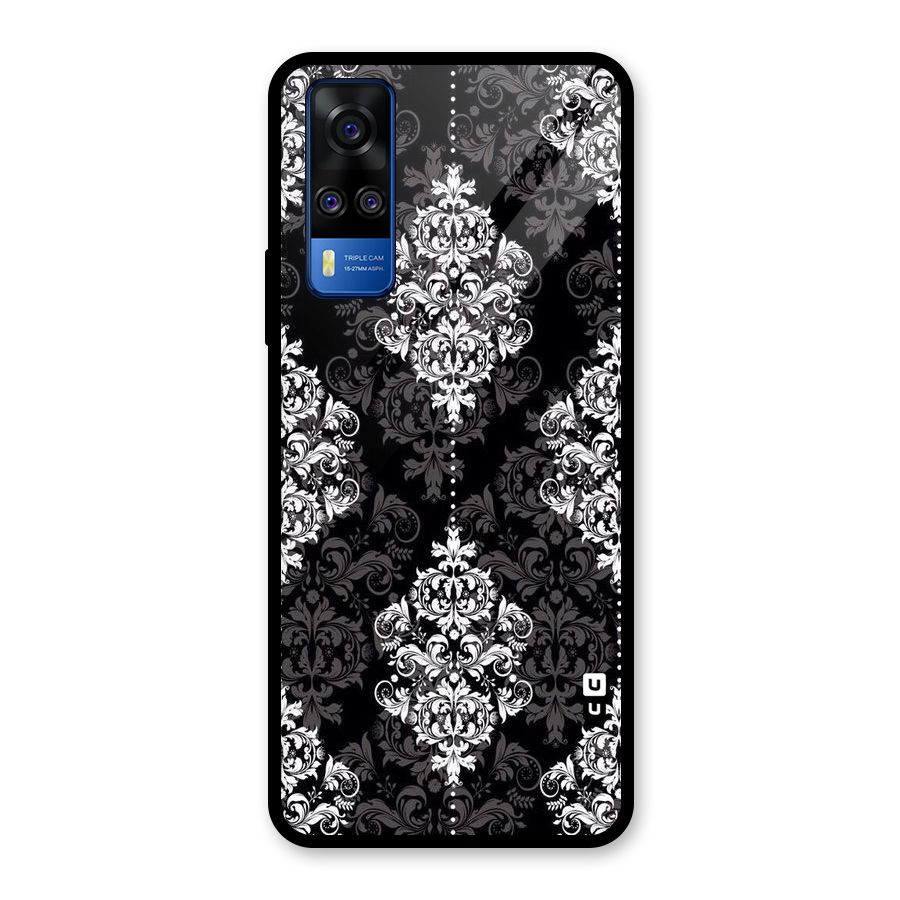 Beautiful Grey Pattern Glass Back Case for Vivo Y31