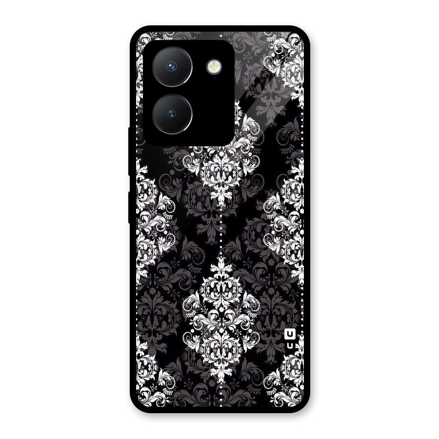 Beautiful Grey Pattern Glass Back Case for Vivo Y36