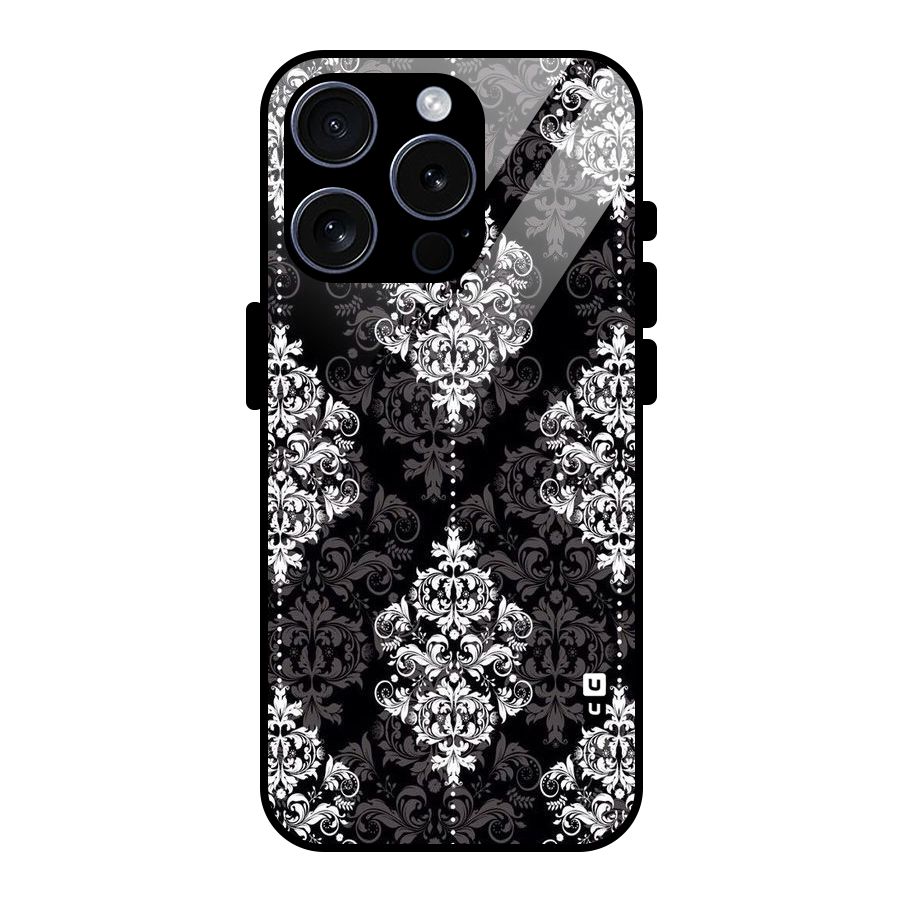 Beautiful Grey Pattern Glass Back Case for iPhone 15 Pro