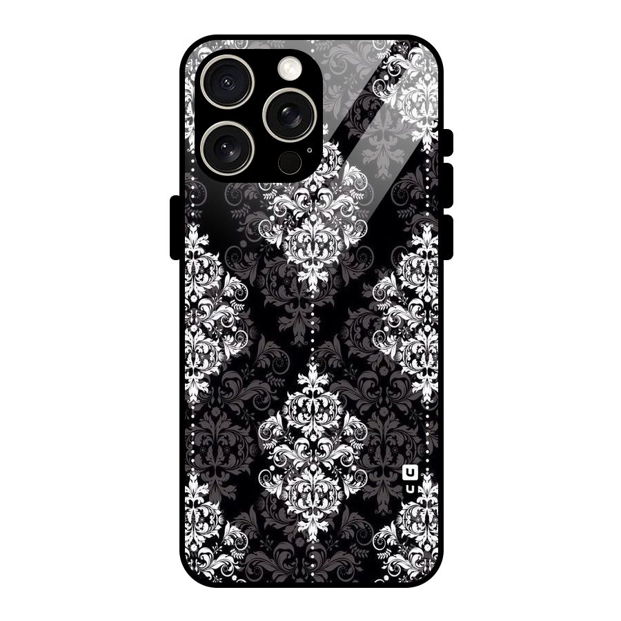 Beautiful Grey Pattern Glass Back Case for iPhone 15 Pro Max