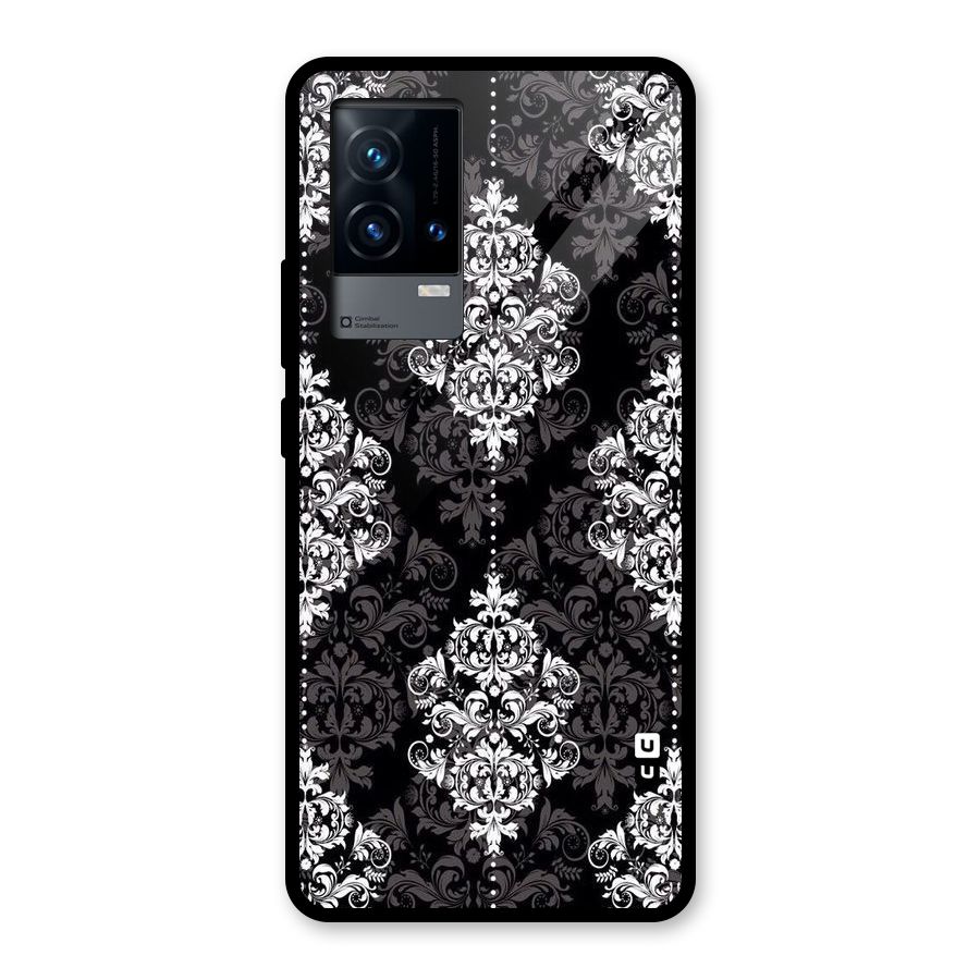 Beautiful Grey Pattern Glass Back Case for iQOO 9 5G