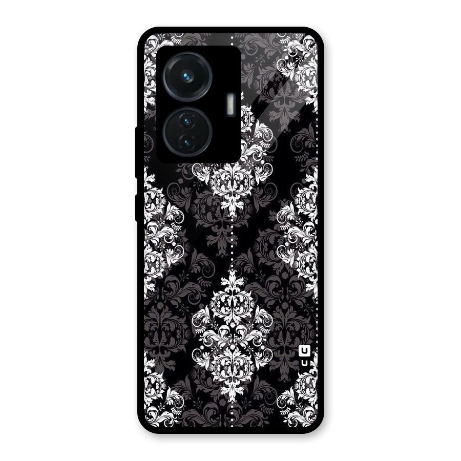 Beautiful Grey Pattern Glass Back Case for iQOO Z6 44W