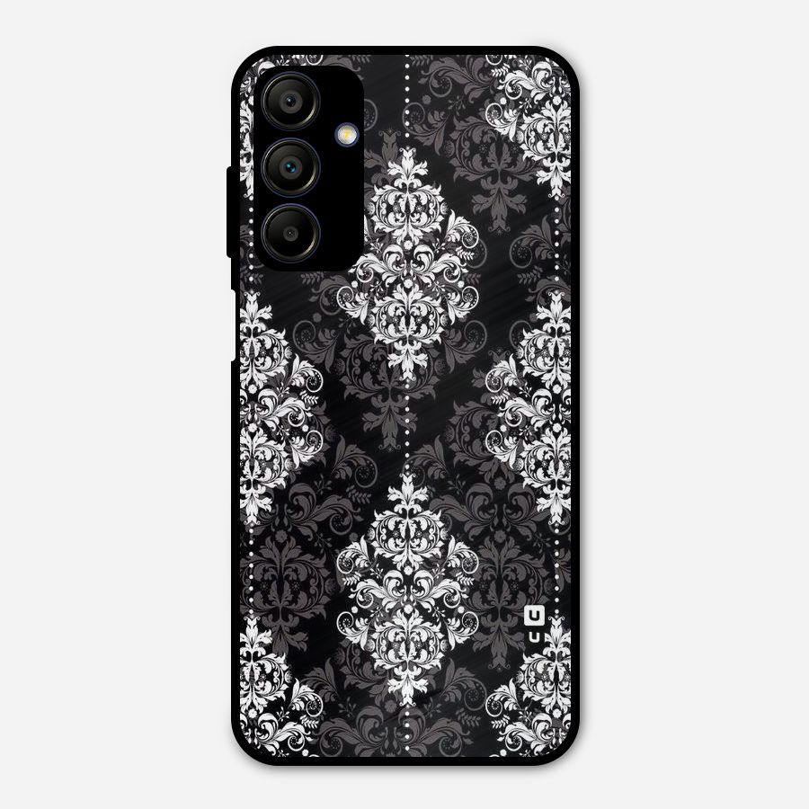 Beautiful Grey Pattern Metal Back Case for Galaxy A15 5G