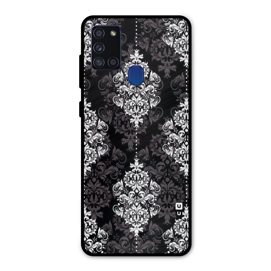 Beautiful Grey Pattern Metal Back Case for Galaxy A21s