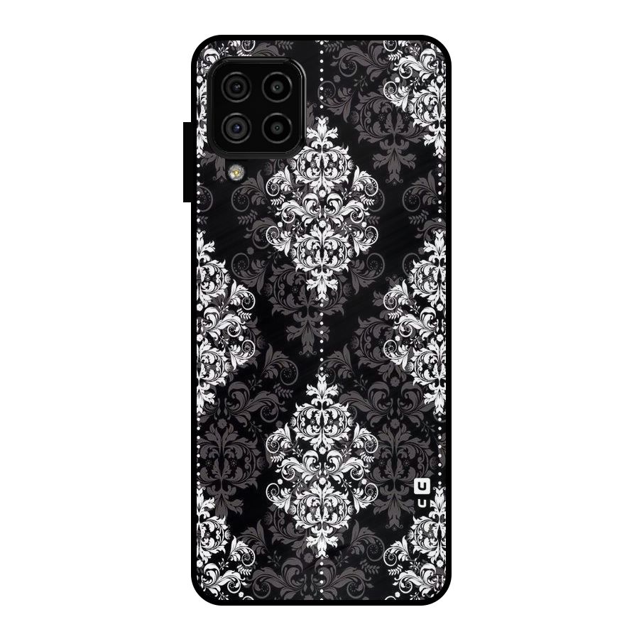 Beautiful Grey Pattern Metal Back Case for Galaxy A22 4G