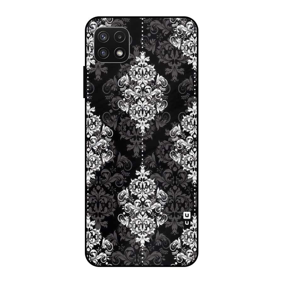 Beautiful Grey Pattern Metal Back Case for Galaxy A22 5G