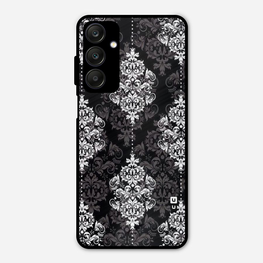 Beautiful Grey Pattern Metal Back Case for Galaxy A25 5G