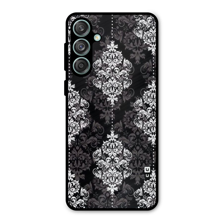 Beautiful Grey Pattern Metal Back Case for Galaxy M55 5G