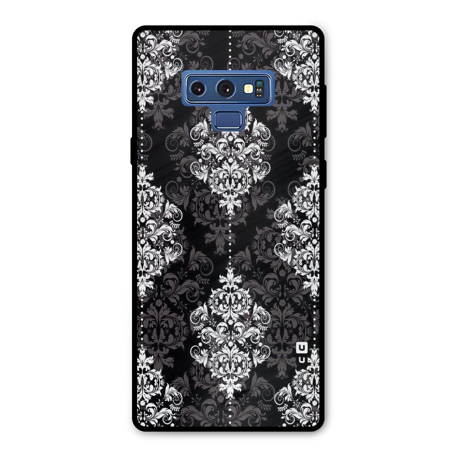 Beautiful Grey Pattern Metal Back Case for Galaxy Note 9