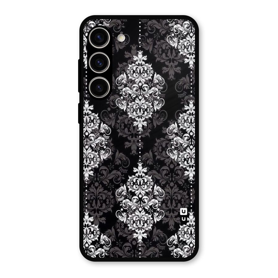 Beautiful Grey Pattern Metal Back Case for Galaxy S23 Plus