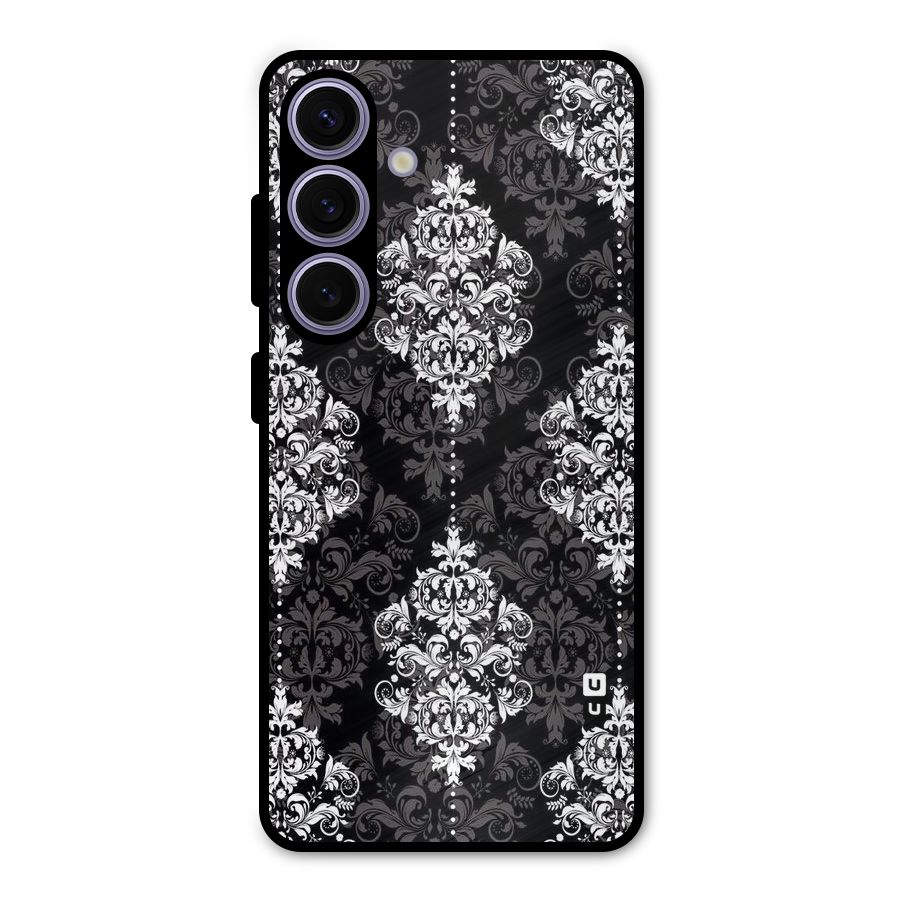 Beautiful Grey Pattern Metal Back Case for Galaxy S24