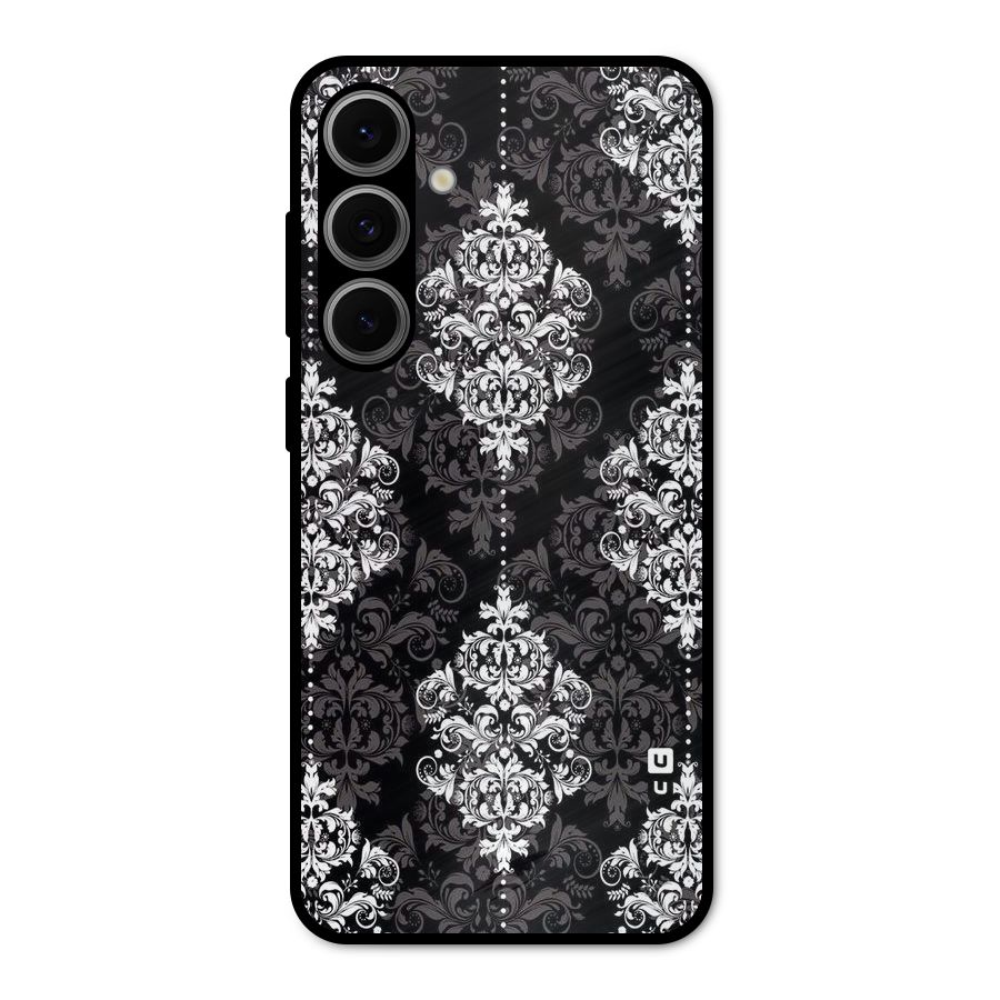 Beautiful Grey Pattern Metal Back Case for Galaxy S24 FE
