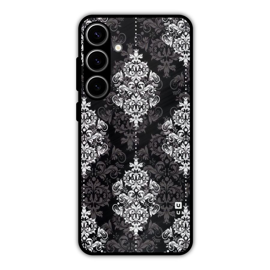 Beautiful Grey Pattern Metal Back Case for Galaxy S24 Plus