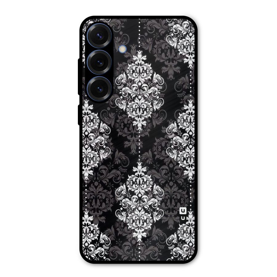 Beautiful Grey Pattern Metal Back Case for Galaxy S25 Plus