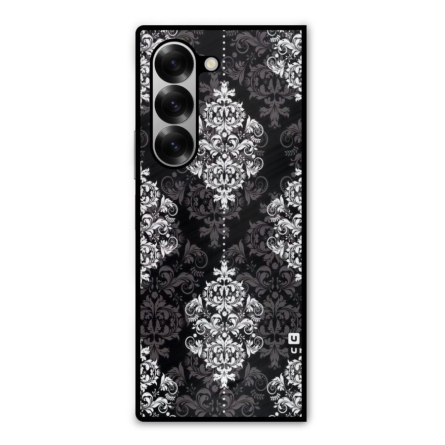 Beautiful Grey Pattern Metal Back Case for Galaxy Z Fold6