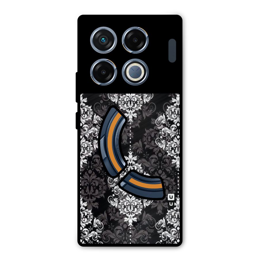 Beautiful Grey Pattern Metal Back Case for Infinix GT 20 Pro