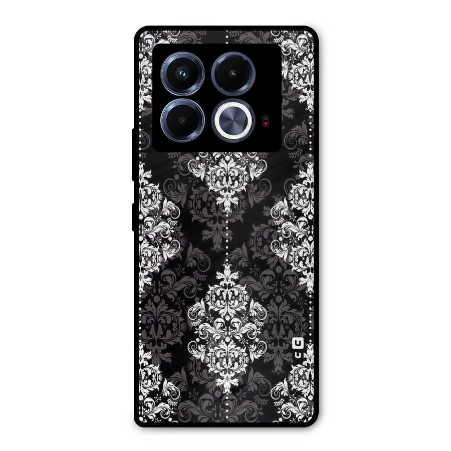Beautiful Grey Pattern Metal Back Case for Infinix Note 40 5G