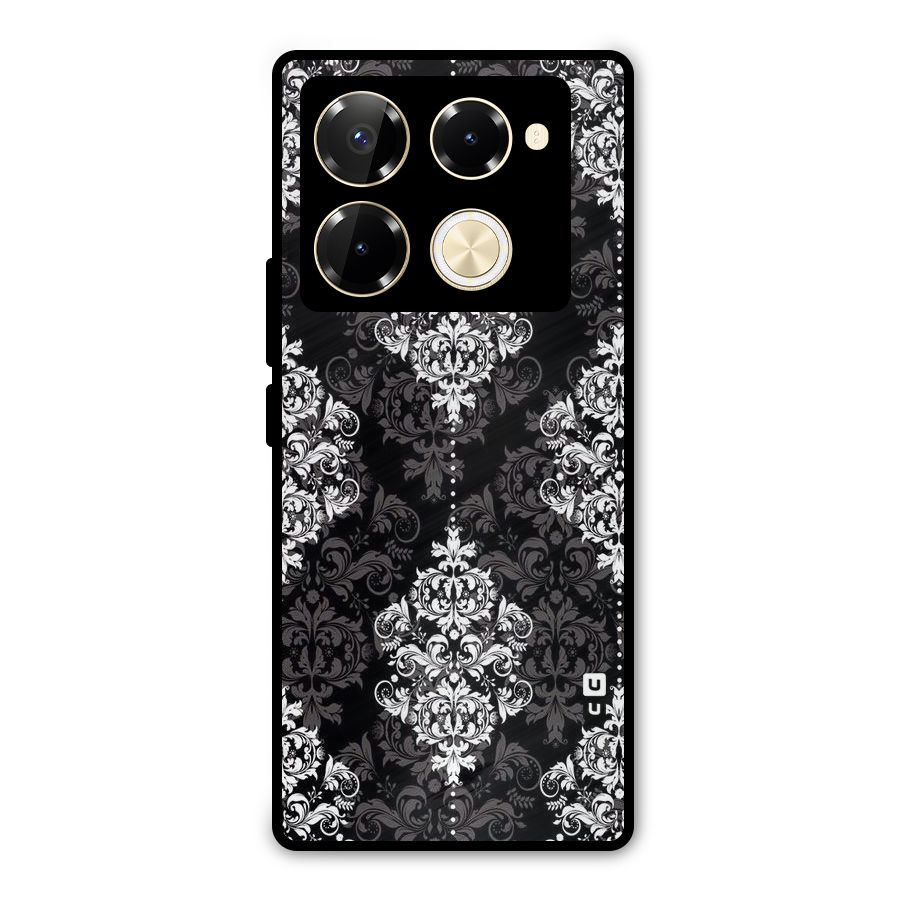 Beautiful Grey Pattern Metal Back Case for Infinix Note 40 Pro Plus