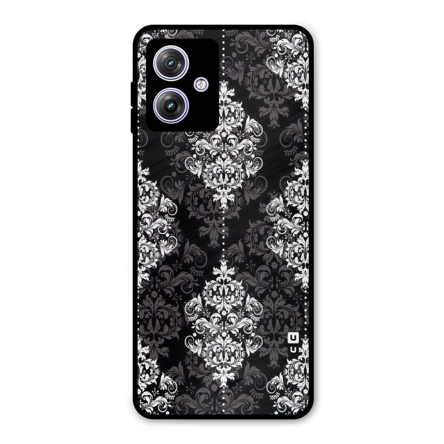Beautiful Grey Pattern Metal Back Case for Moto G64
