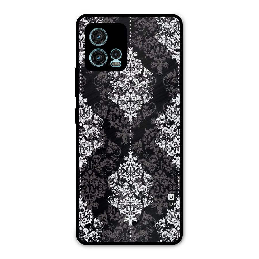 Beautiful Grey Pattern Metal Back Case for Moto G72