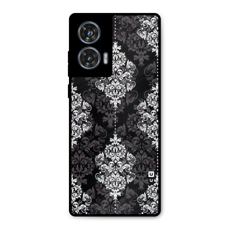 Beautiful Grey Pattern Metal Back Case for Motorola Edge 50 Fusion