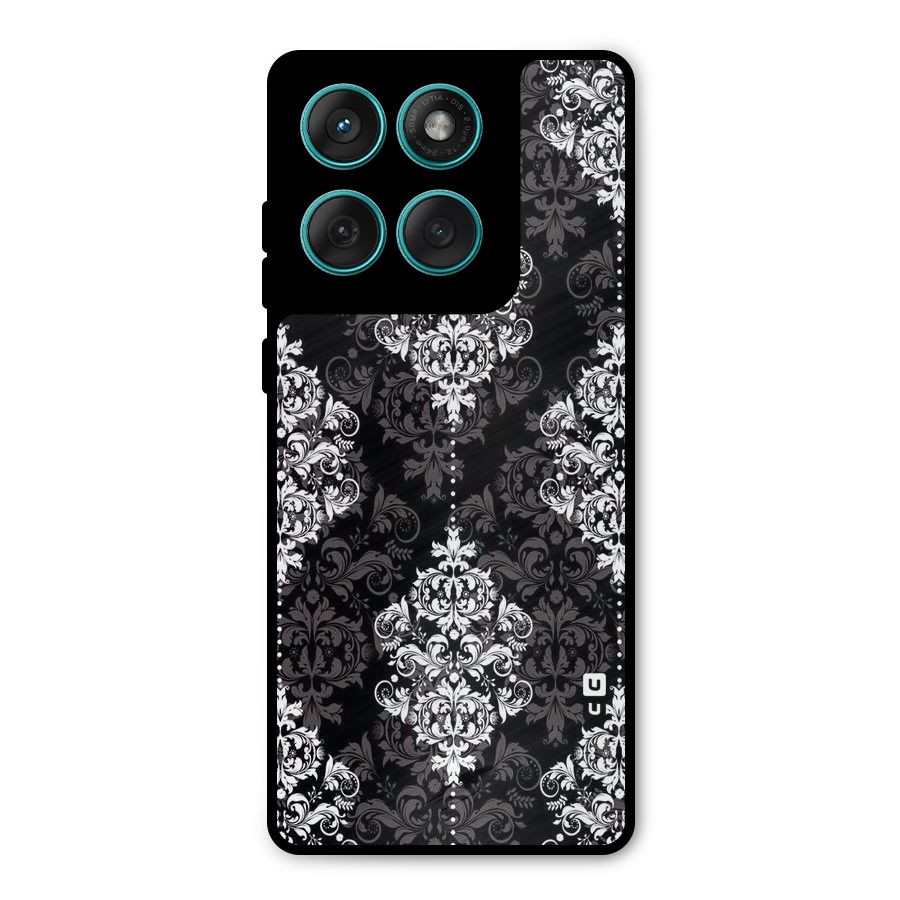 Beautiful Grey Pattern Metal Back Case for Motorola Edge 60