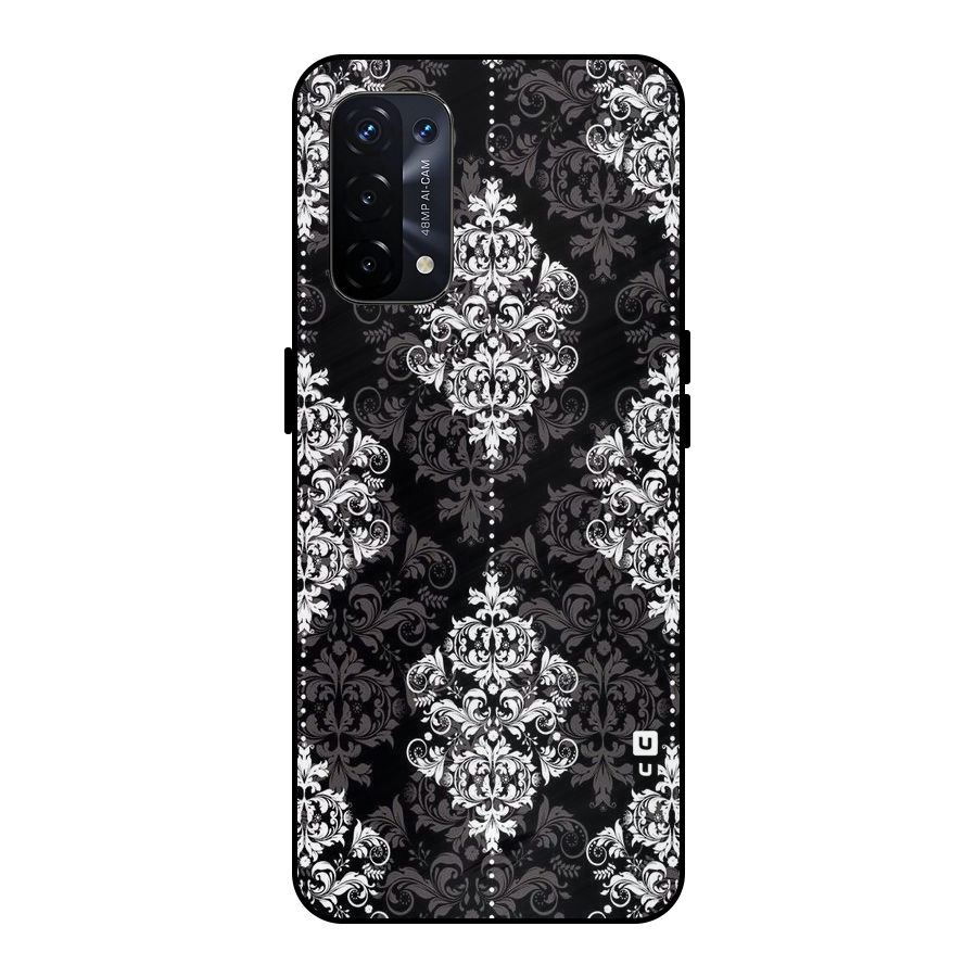 Beautiful Grey Pattern Metal Back Case for Oppo A74 5G