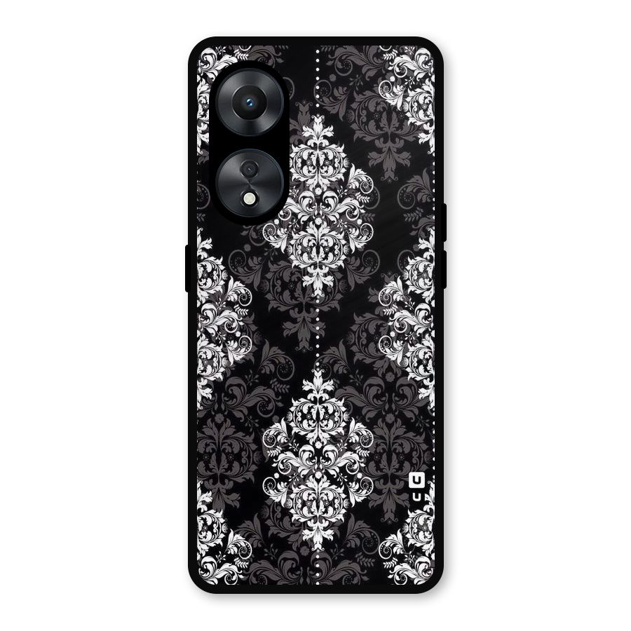 Beautiful Grey Pattern Metal Back Case for Oppo A78