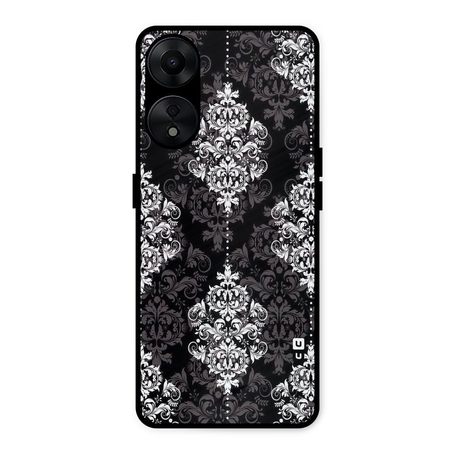 Beautiful Grey Pattern Metal Back Case for Oppo A78 5G