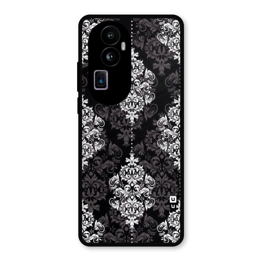 Beautiful Grey Pattern Metal Back Case for Oppo Reno10 Pro Plus