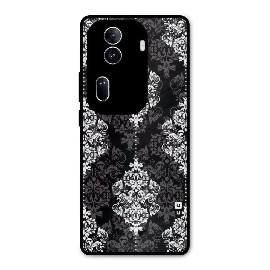 Beautiful Grey Pattern Metal Back Case for Oppo Reno11 Pro 5G