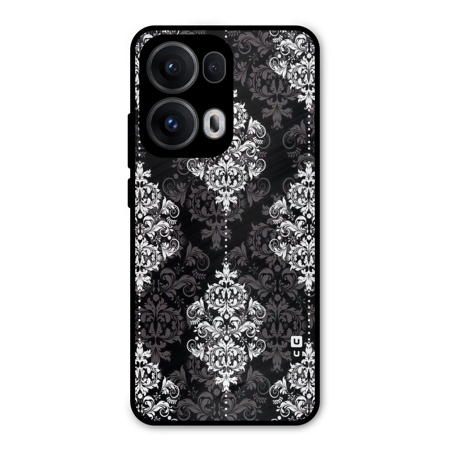 Beautiful Grey Pattern Metal Back Case for Oppo Reno13 Pro