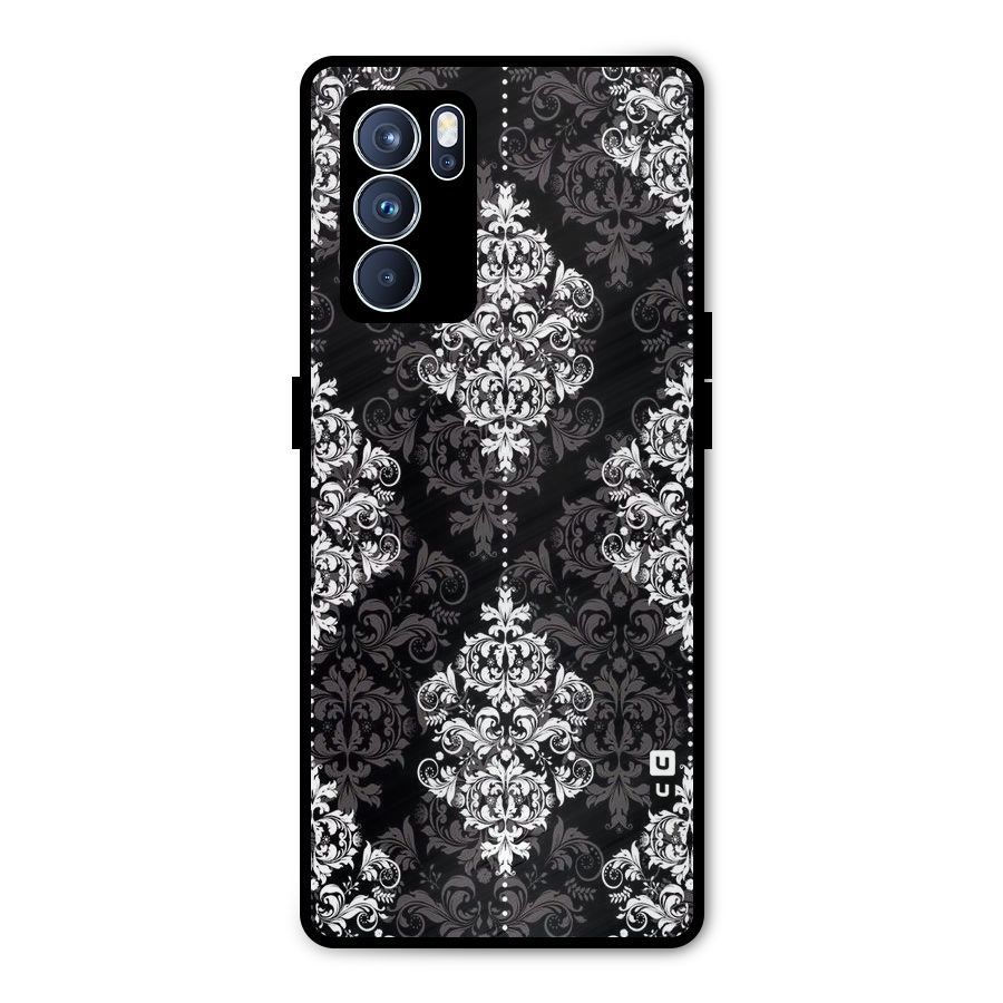 Beautiful Grey Pattern Metal Back Case for Oppo Reno6 Pro 5G