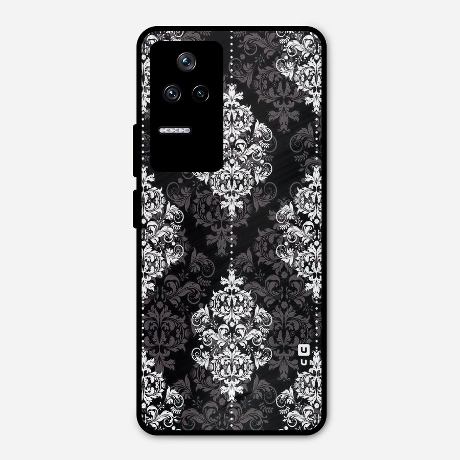 Beautiful Grey Pattern Metal Back Case for Poco F4 5G