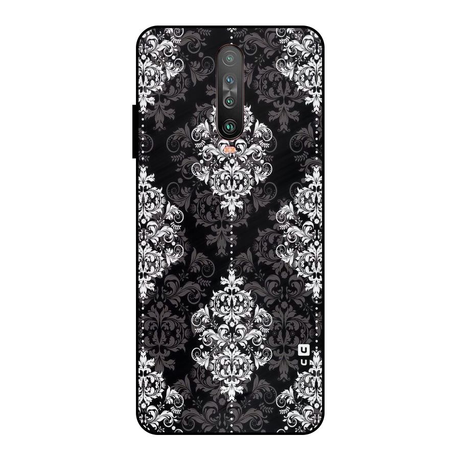 Beautiful Grey Pattern Metal Back Case for Poco X2