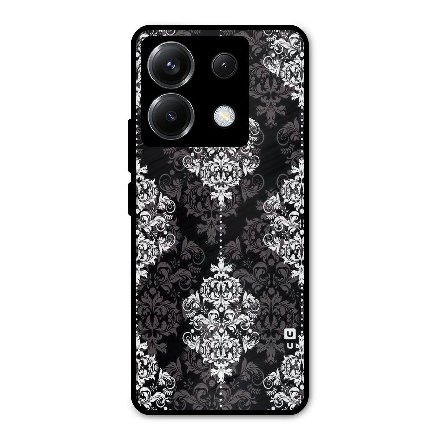 Beautiful Grey Pattern Metal Back Case for Poco X6